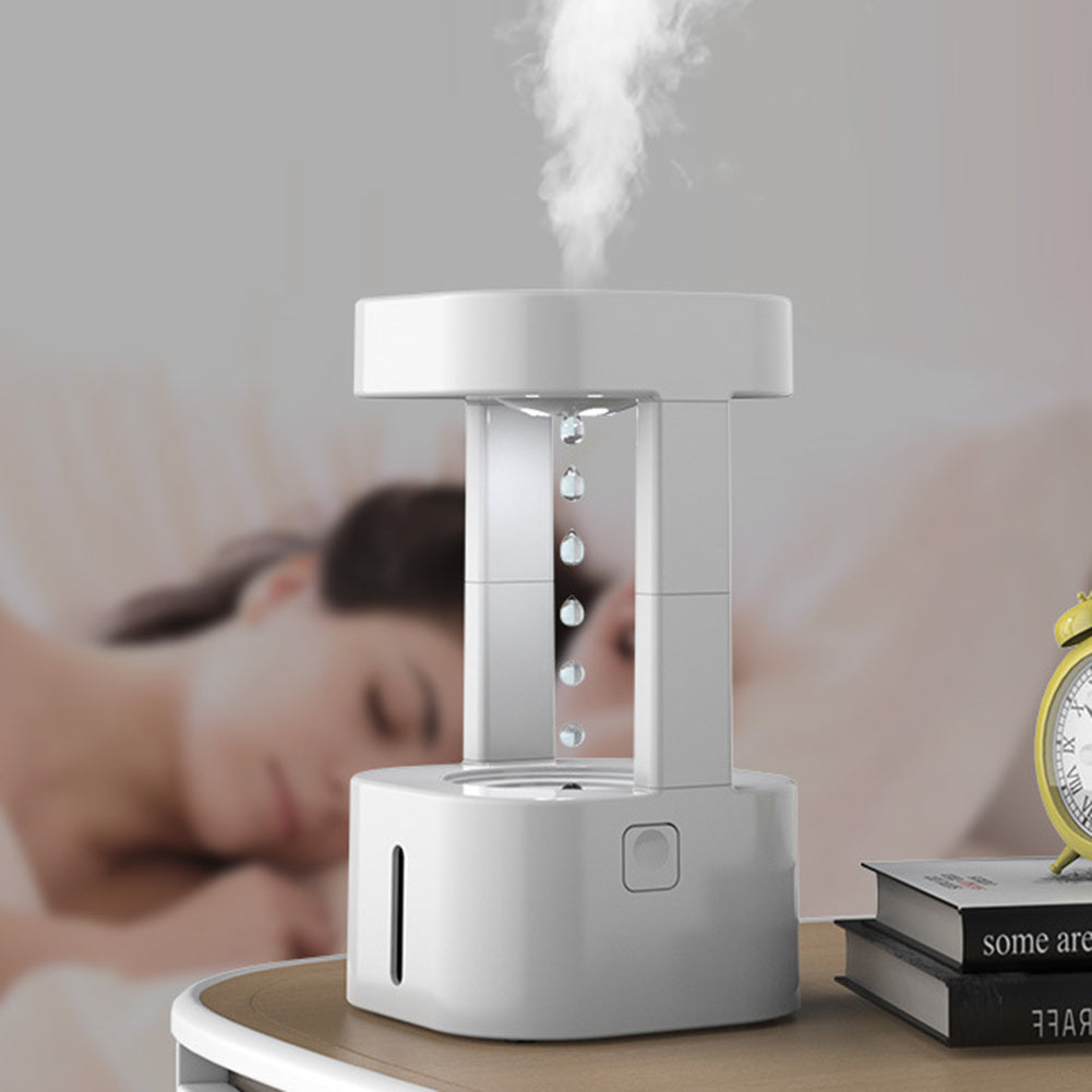 Anti-Gravity Drop Humidifier – Quiet Mist Maker with 580ml Tank for Home & Office