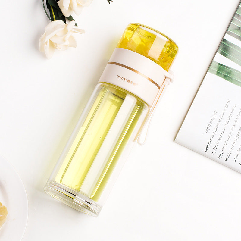 Double Wall Glass Bottle β Leakproof Tea Infuser with Built-In Filter
