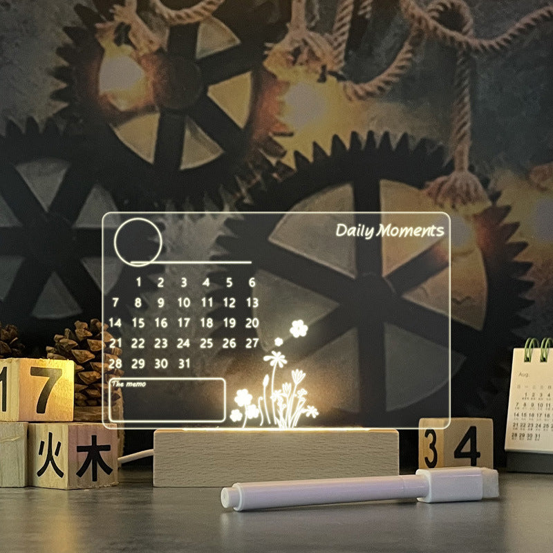 LED Message Board Lamp – USB Note Light with Marker for Gifting & Decor