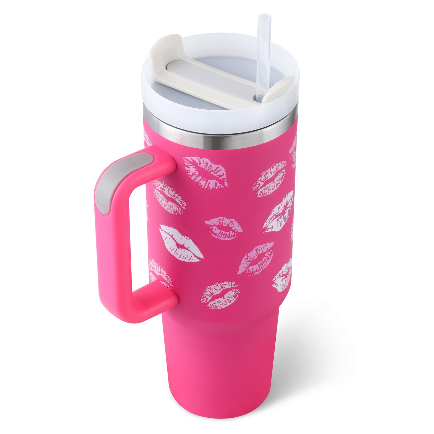 40oz Insulated Tumbler – Spill-Proof Stainless Steel Mug with Handle & Straw for Travel, Gym & Office