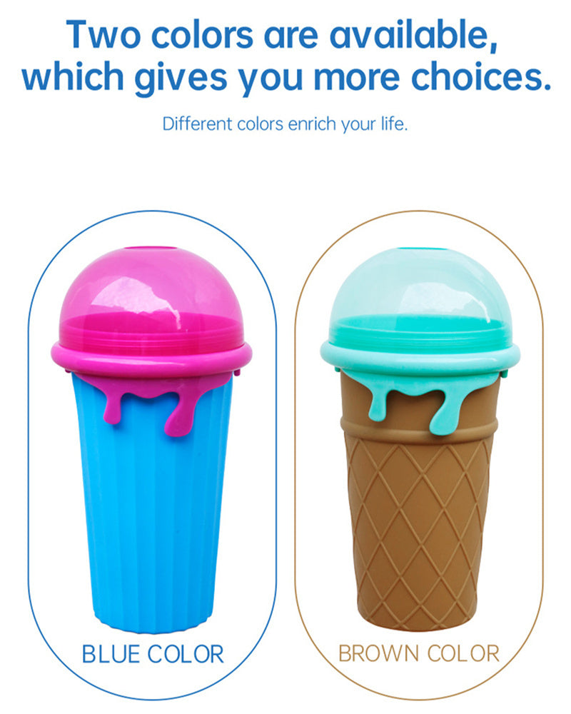 500ml Slushy Maker Cup – Quick-Freeze Smoothie & Ice Cream Cup for Summer Drinks