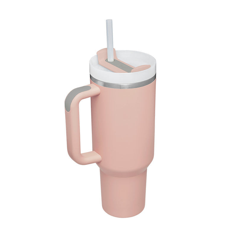 40oz Insulated Tumbler – Spill-Proof Stainless Steel Mug with Handle & Straw for Travel, Gym & Office