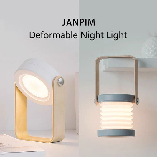 Foldable LED Night Lamp – Touch Dimmable & USB Rechargeable for Cozy Spaces - Slushin_Dept