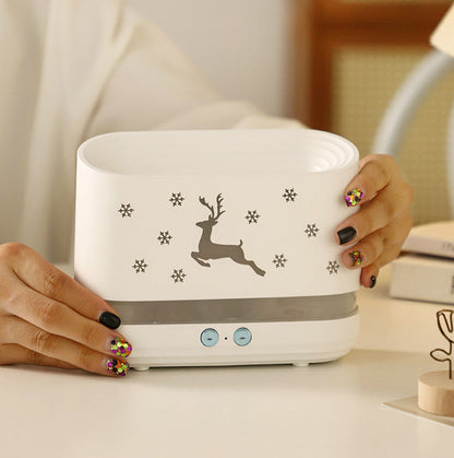 Elk Flame Humidifier – Silent Diffuser with Cozy Glow for Holiday Home Decor