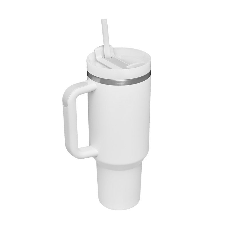 40oz Insulated Tumbler – Spill-Proof Stainless Steel Mug with Handle & Straw for Travel, Gym & Office