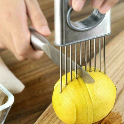 Stainless Steel Vegetable Holder – Precise Veggie Slicing Made Easy