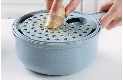 8-in-1 Mandoline Slicer – Multi-Blade Veg Cutter with Peeler & Strainer
