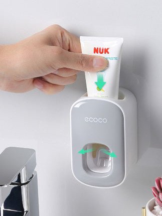 Wall-Mounted Automatic Toothpaste Dispenser – Bathroom Organizer Set