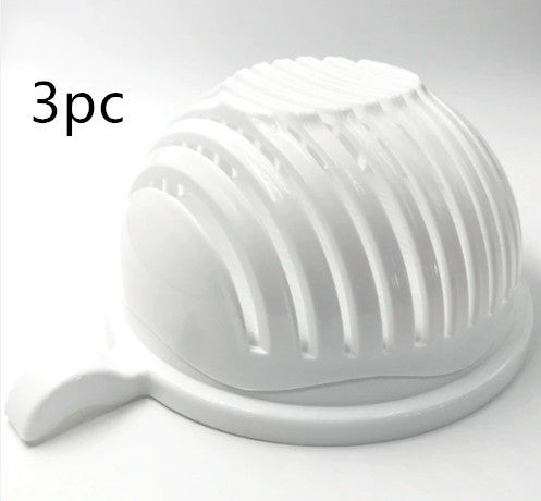 3-in-1 Salad Cutter Bowl – Slice, Rinse & Serve with Safety and Ease