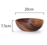 Natural Wooden Bowl – Rustic Fruit & Salad Server for Home or Restaurant