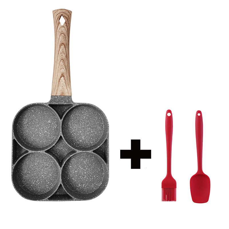 4-Hole Non-Stick Frying Pan – Multi-Section Skillet for Eggs, Pancakes & Burgers