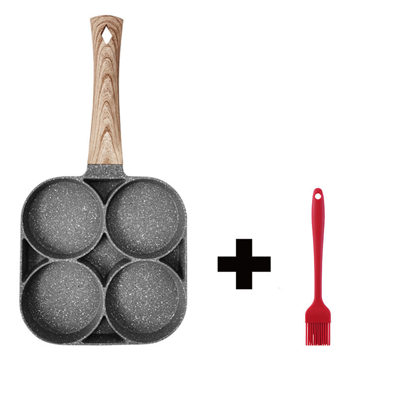 4-Hole Non-Stick Frying Pan – Multi-Section Skillet for Eggs, Pancakes & Burgers