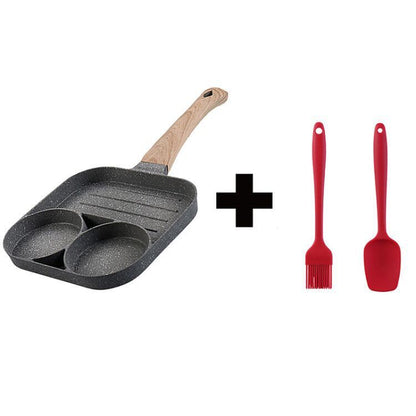 4-Hole Non-Stick Frying Pan – Multi-Section Skillet for Eggs, Pancakes & Burgers