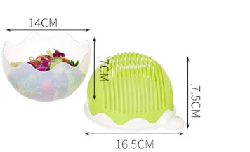 3-in-1 Salad Cutter Bowl – Slice, Rinse & Serve with Safety and Ease