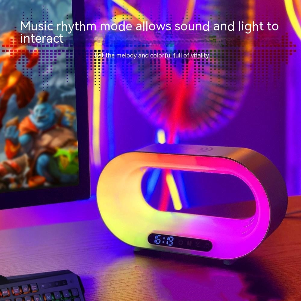 3-in-1 Smart LED Lamp – RGB Night Light, Wireless Charger & Alarm Clock with App Control