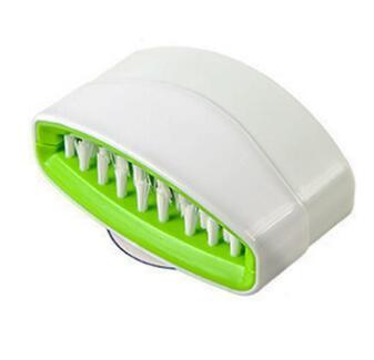 2 - in - 1 Kitchen Cleaning Brush – Suction Cup Scrubber for Utensils & Produce - Slushin_Dept