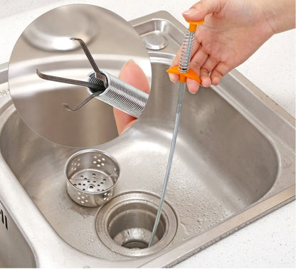 60cm Drain Clog Remover – Flexible Hair & Gunk Cleaner for Sinks