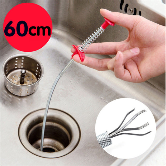 60cm Drain Clog Remover – Flexible Hair & Gunk Cleaner for Sinks