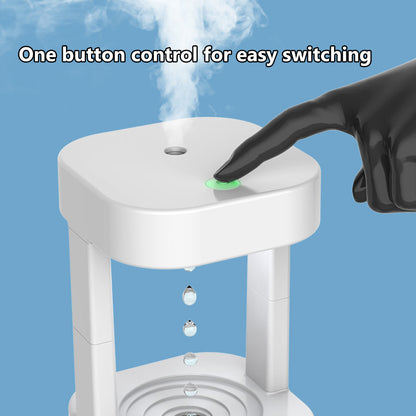 Anti-Gravity Drop Humidifier – Quiet Mist Maker with 580ml Tank for Home & Office