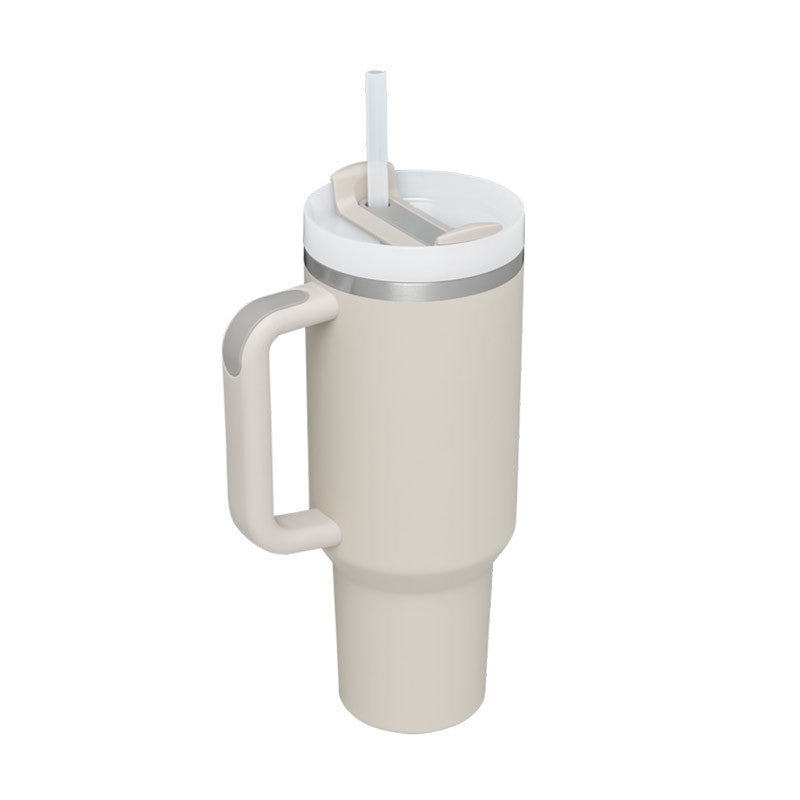 40oz Insulated Tumbler – Spill-Proof Stainless Steel Mug with Handle & Straw for Travel, Gym & Office