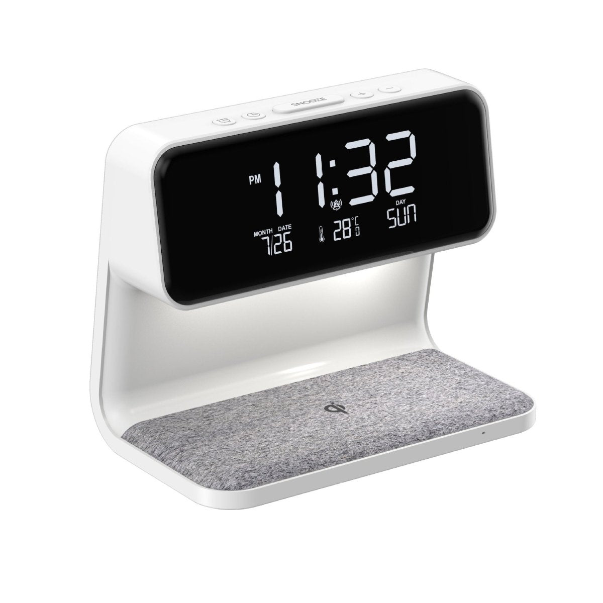3 - in - 1 Bedside Lamp – LCD Alarm Clock with Wireless Phone Charging - Slushin_Dept