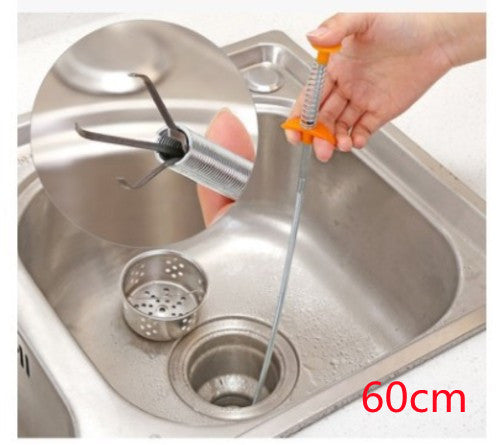60cm Drain Clog Remover – Flexible Hair & Gunk Cleaner for Sinks