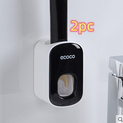 Wall-Mounted Automatic Toothpaste Dispenser – Bathroom Organizer Set