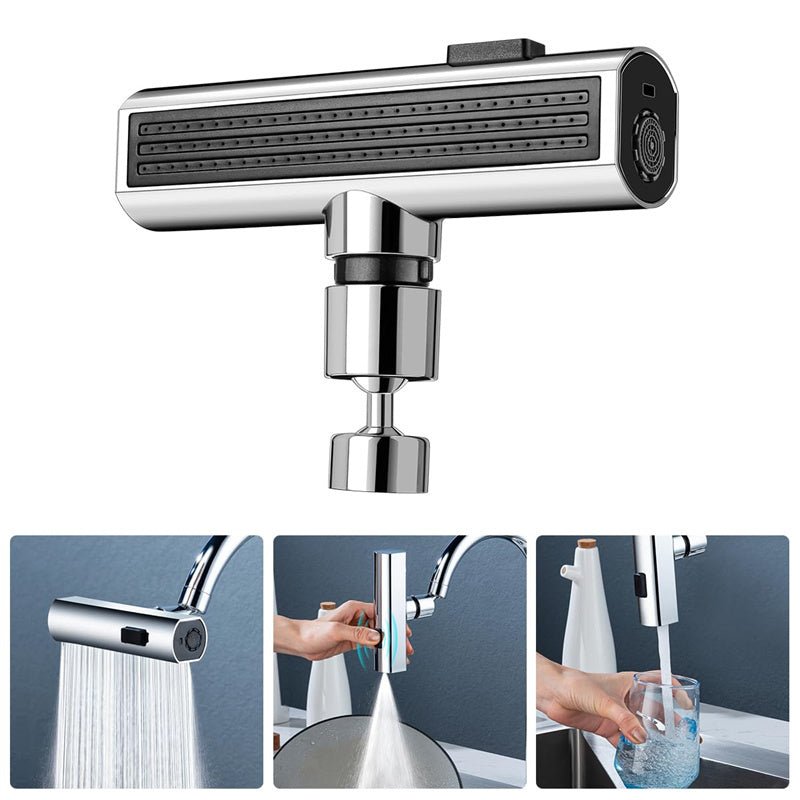 360° Rotating Faucet Nozzle – Splash Proof Waterfall Bubbler for Sinks (Faucet Nozzle Replacement) - Slushin_Dept