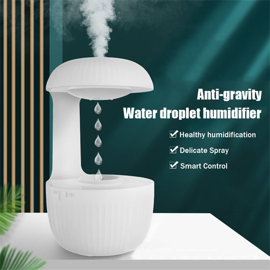 Anti-Gravity Humidifier – Silent Cool Mist with Levitating Water Drop Effect