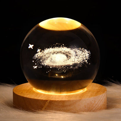 3D Galaxy Crystal Ball Lamp – LED Planet Night Light for Kids & Home Decor - Slushin_Dept