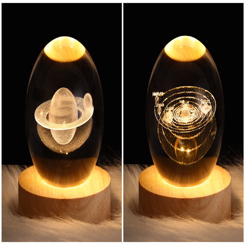 3D Galaxy Crystal Ball Lamp – LED Planet Night Light for Kids & Home Decor - Slushin_Dept