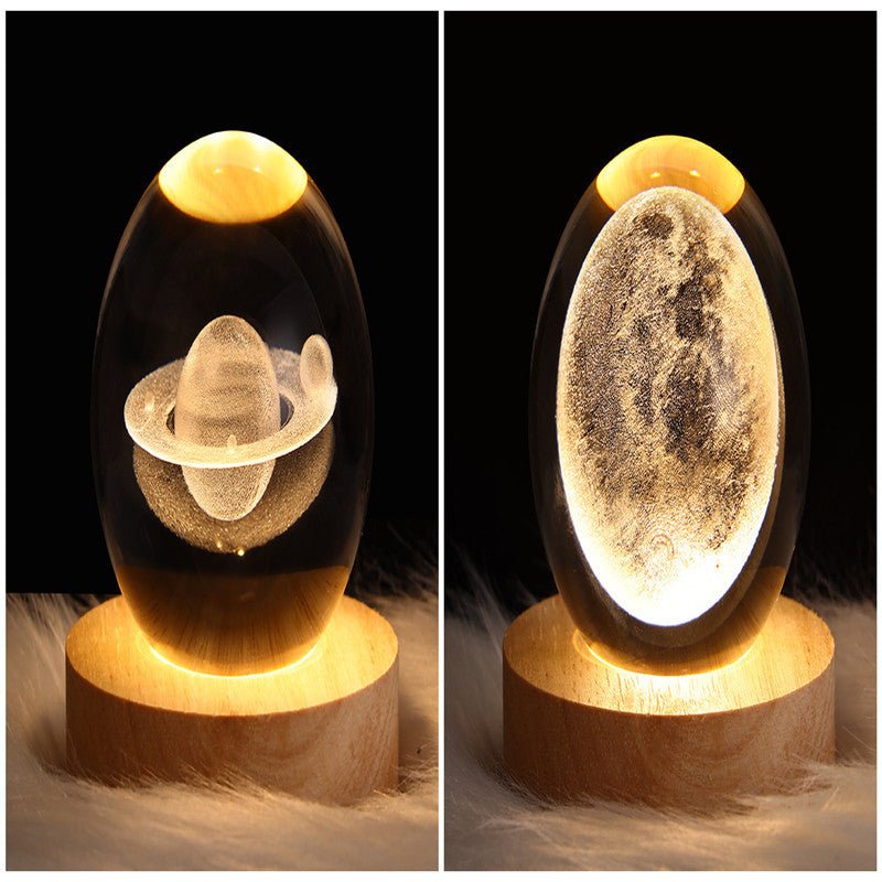 3D Galaxy Crystal Ball Lamp – LED Planet Night Light for Kids & Home Decor - Slushin_Dept