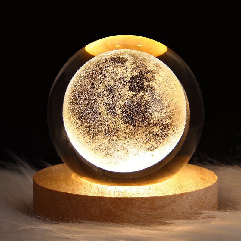 3D Galaxy Crystal Ball Lamp – LED Planet Night Light for Kids & Home Decor - Slushin_Dept