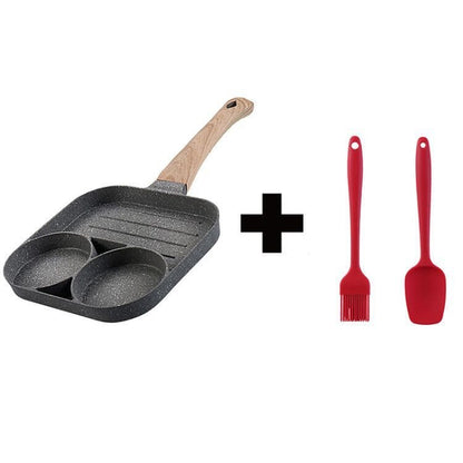 4 - Hole Non - Stick Frying Pan – Multi - Section Skillet for Eggs, Pancakes & Burgers - Slushin_Dept