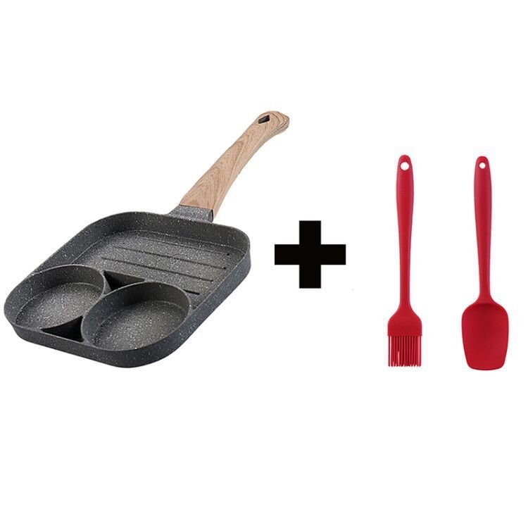 4 - Hole Non - Stick Frying Pan – Multi - Section Skillet for Eggs, Pancakes & Burgers - Slushin_Dept