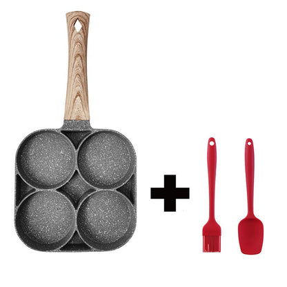 4 - Hole Non - Stick Frying Pan – Multi - Section Skillet for Eggs, Pancakes & Burgers - Slushin_Dept