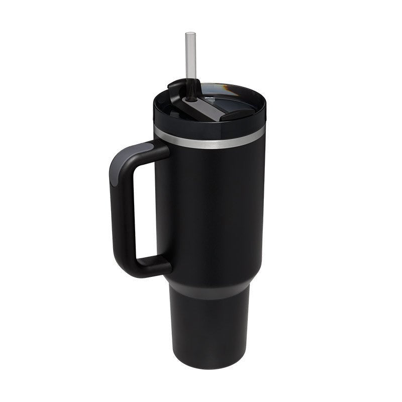 40oz Insulated Tumbler – Spill - Proof Stainless Steel Mug with Handle & Straw for Travel, Gym & Office - Slushin_Dept