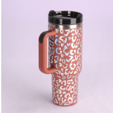 40oz Insulated Tumbler – Spill - Proof Stainless Steel Mug with Handle & Straw for Travel, Gym & Office - Slushin_Dept