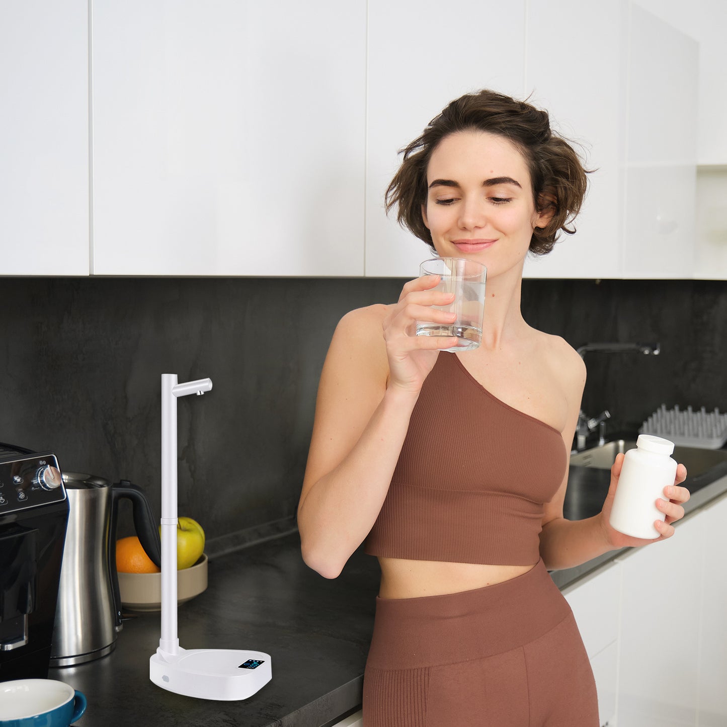 Automatic Water Dispenser – Rechargeable with Stand & Extended Tube for Bottles