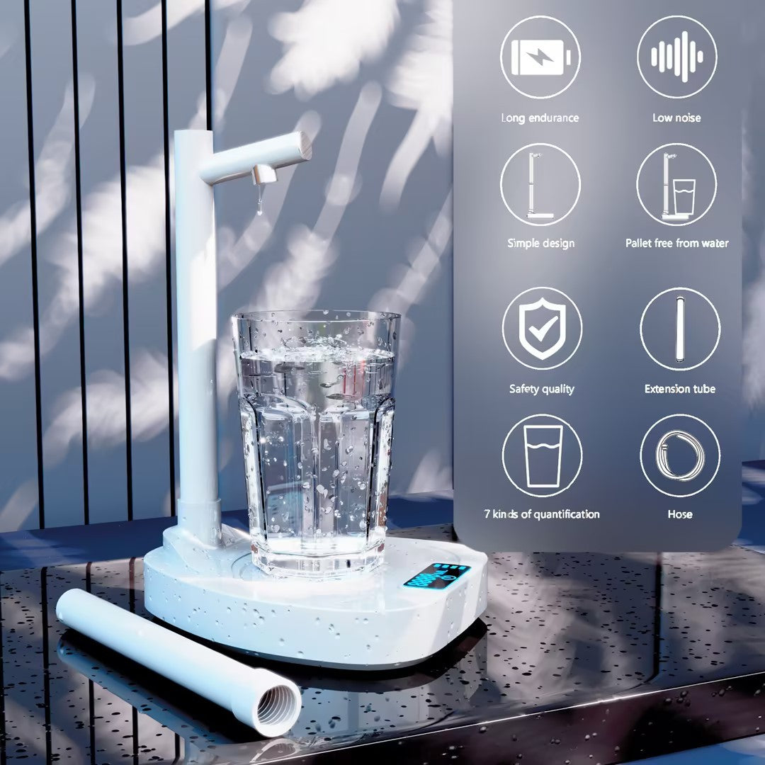 Automatic Water Dispenser – Rechargeable with Stand & Extended Tube for Bottles