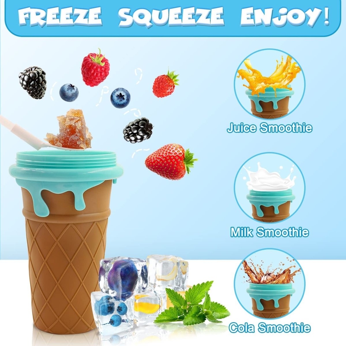 500ml Slushy Maker Cup – Quick - Freeze Smoothie & Ice Cream Cup for Summer Drinks - Slushin_Dept