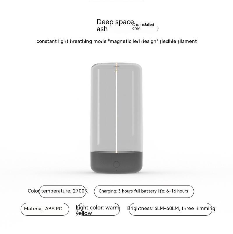 Rechargeable LED Camping Light – Type-C Portable Lamp with Anti-Drop Design & Ambient Glow