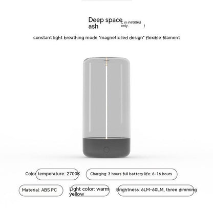 Rechargeable LED Camping Light – Type-C Portable Lamp with Anti-Drop Design & Ambient Glow