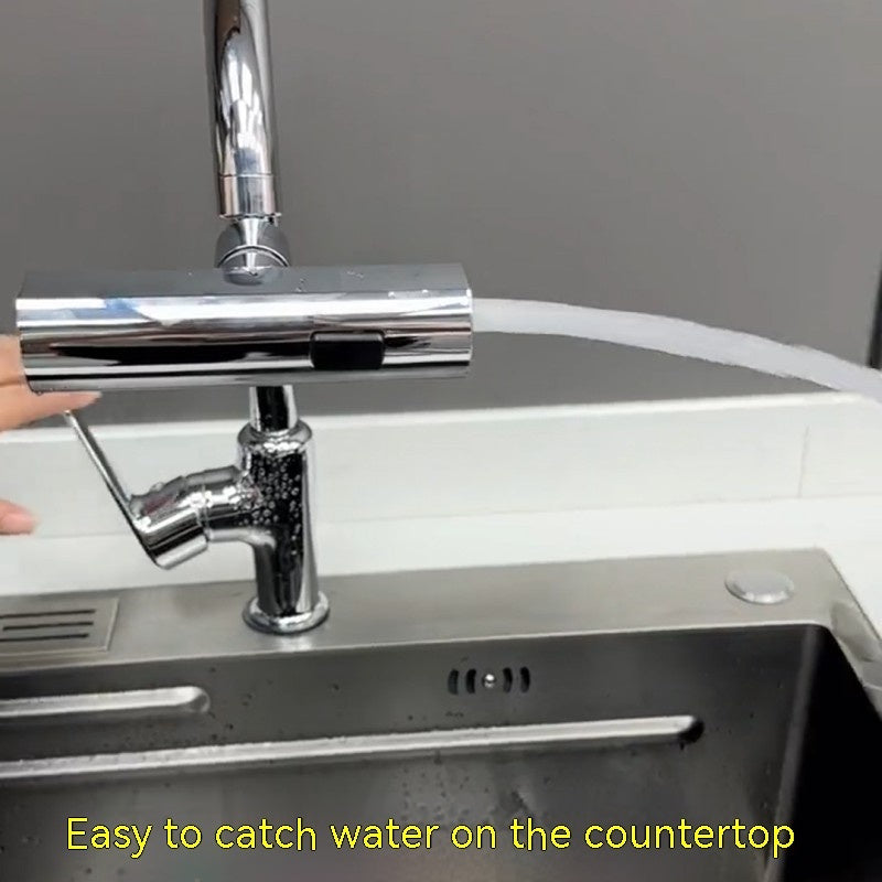 360° Rotating Faucet Nozzle – Splash-Proof Waterfall Bubbler for Sinks