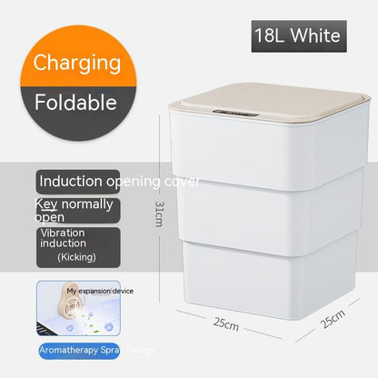 Smart Induction Trash Can – Automatic Lid for Home, Kitchen & Car