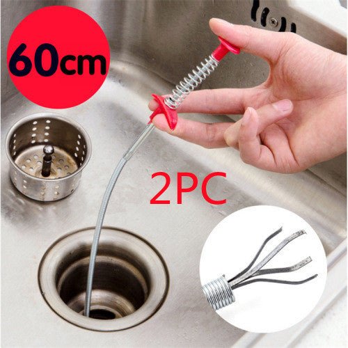 60cm Drain Clog Remover – Flexible Hair & Gunk Cleaner for Sinks - Slushin_Dept