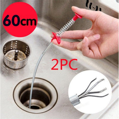 60cm Drain Clog Remover – Flexible Hair & Gunk Cleaner for Sinks - Slushin_Dept