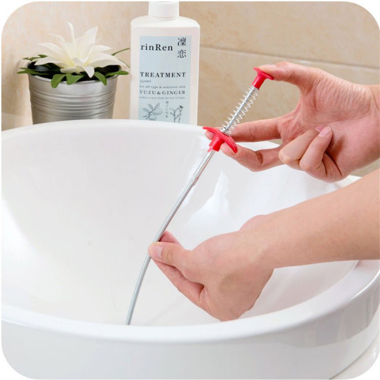 60cm Drain Clog Remover – Flexible Hair & Gunk Cleaner for Sinks - Slushin_Dept