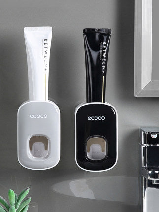 Wall-Mounted Automatic Toothpaste Dispenser – Bathroom Organizer Set