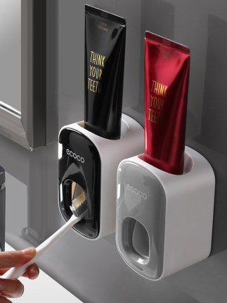 Wall-Mounted Automatic Toothpaste Dispenser – Bathroom Organizer Set